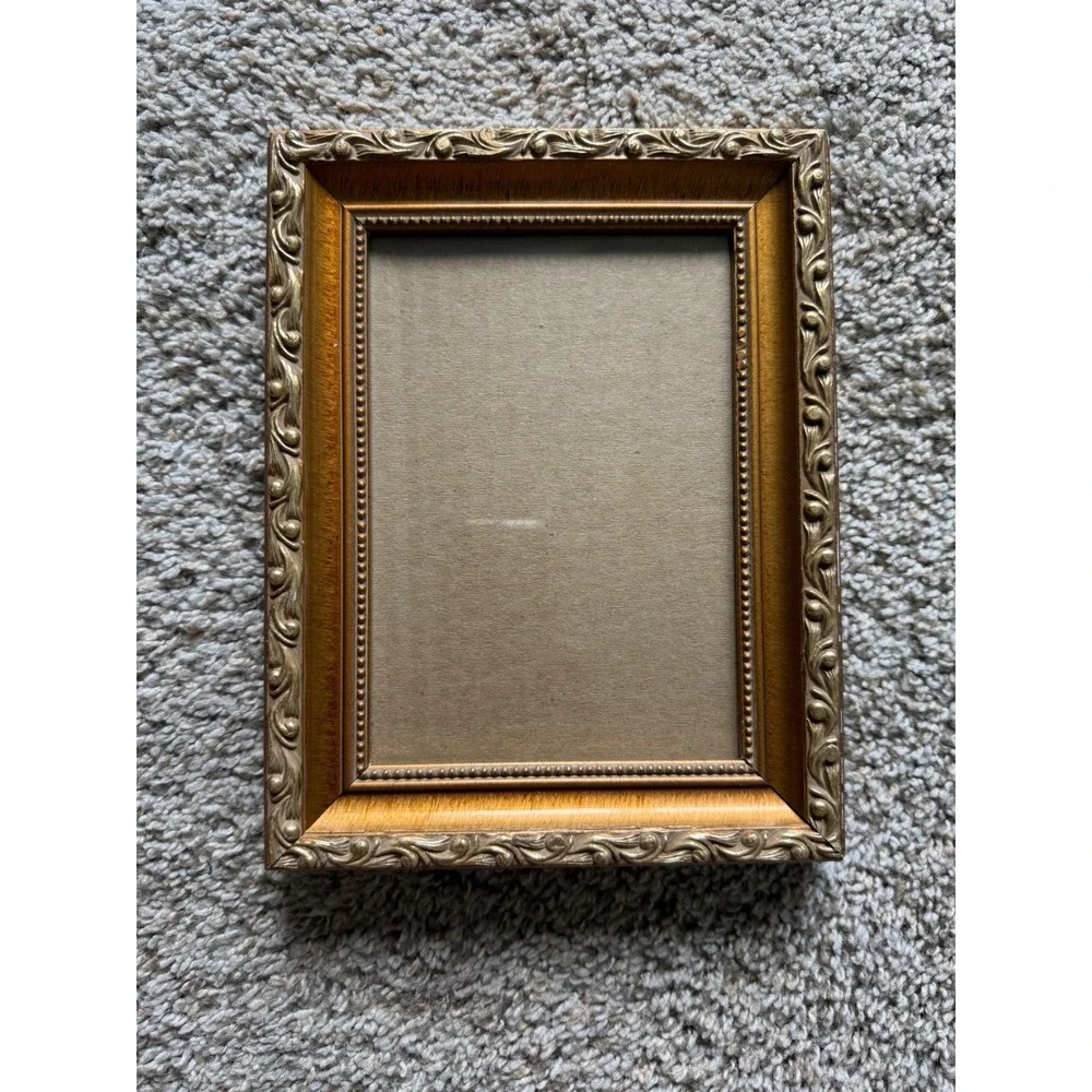 Vintage Gold Ornate Picture Frame 5x7 Scroll baroque Tabletop Wall Decor